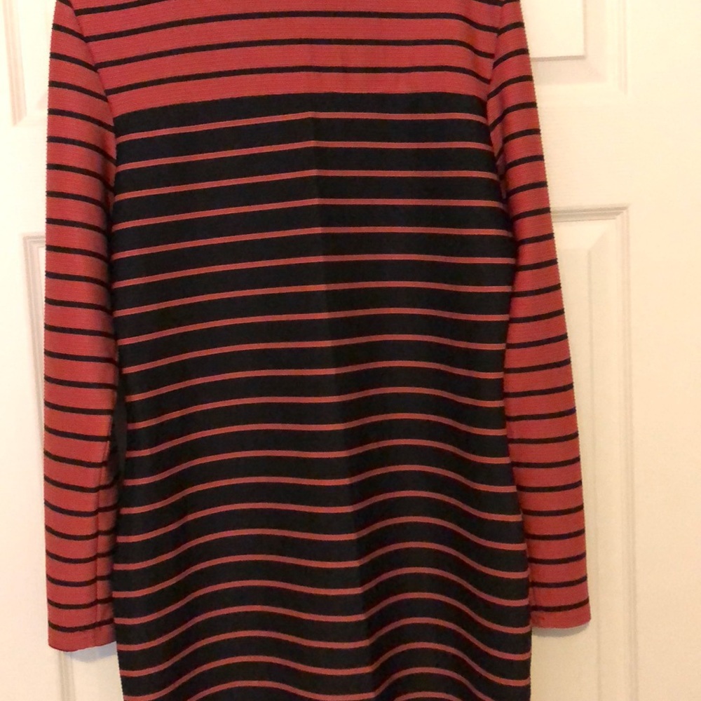 Long sleeve, round neck striped dress